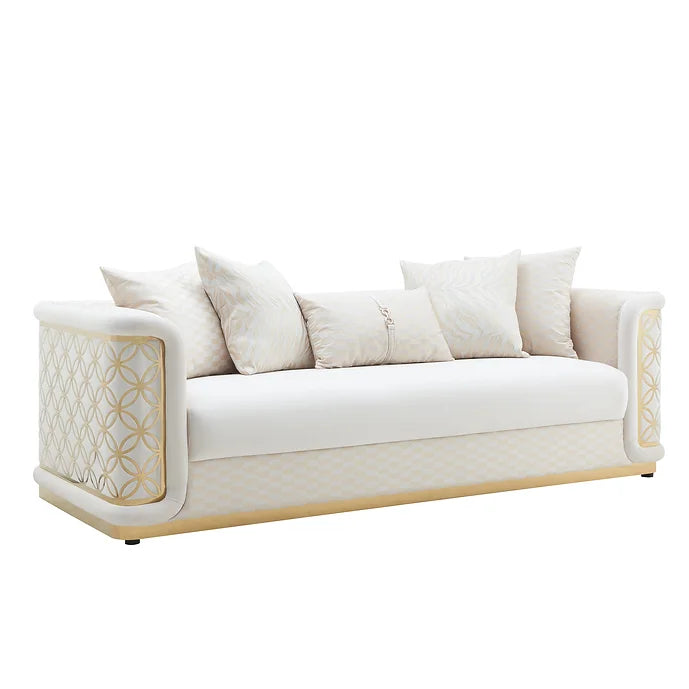 Riya Living Room Set - Cream