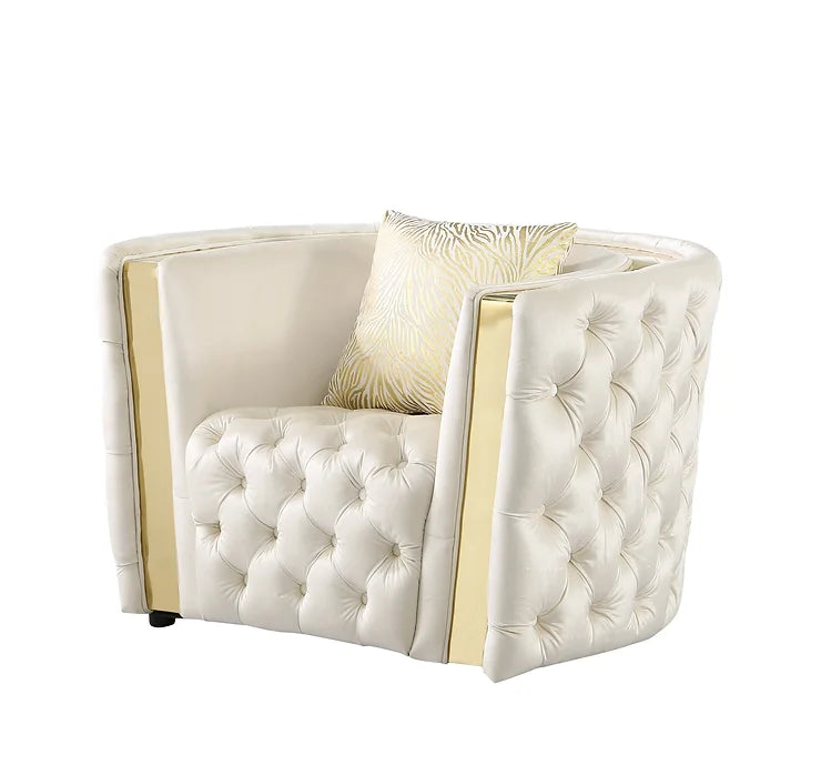 Roka Living Room Set - White