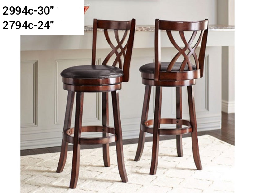 Cherry Table Height Swivel Barstool