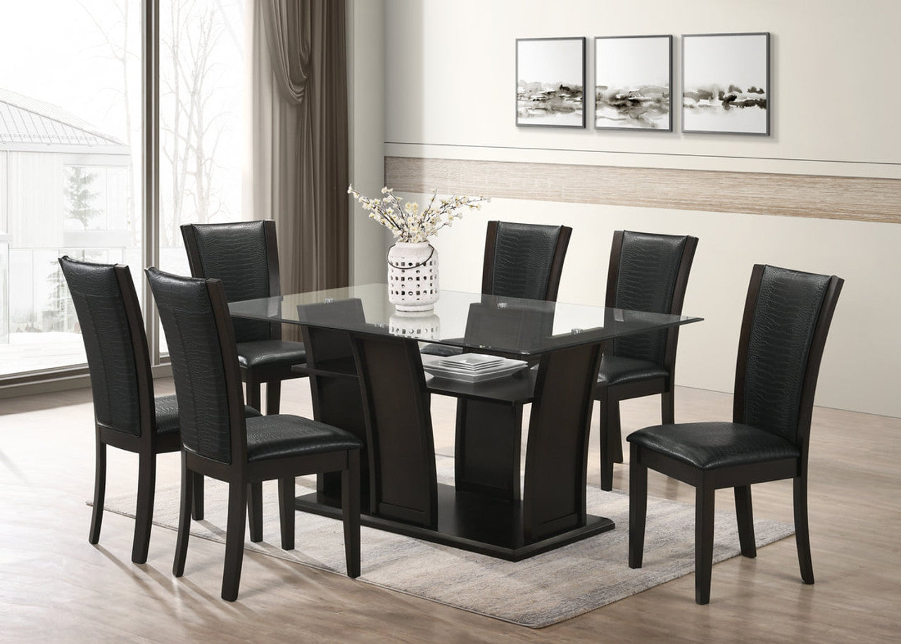 Florida Black 7PC Table Height Dining Set