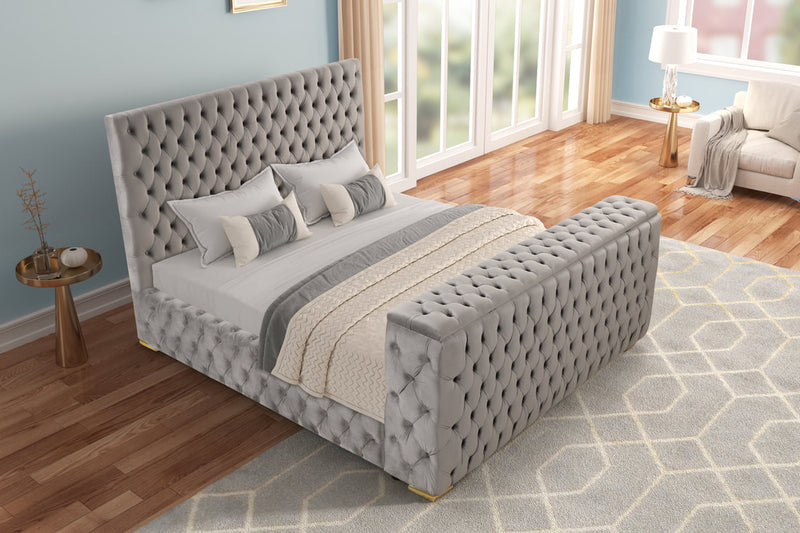 Future Grey Platform Bed