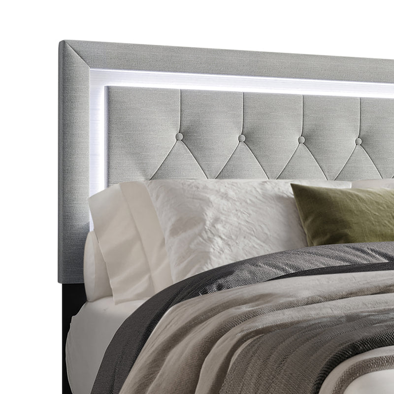 Gray Platform Bed