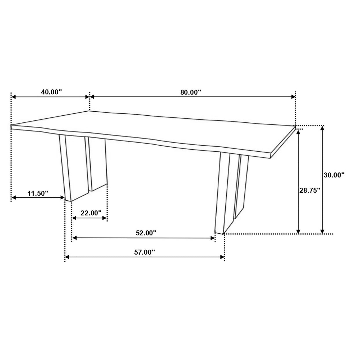 The Atlas Acacia Collection Dining Table