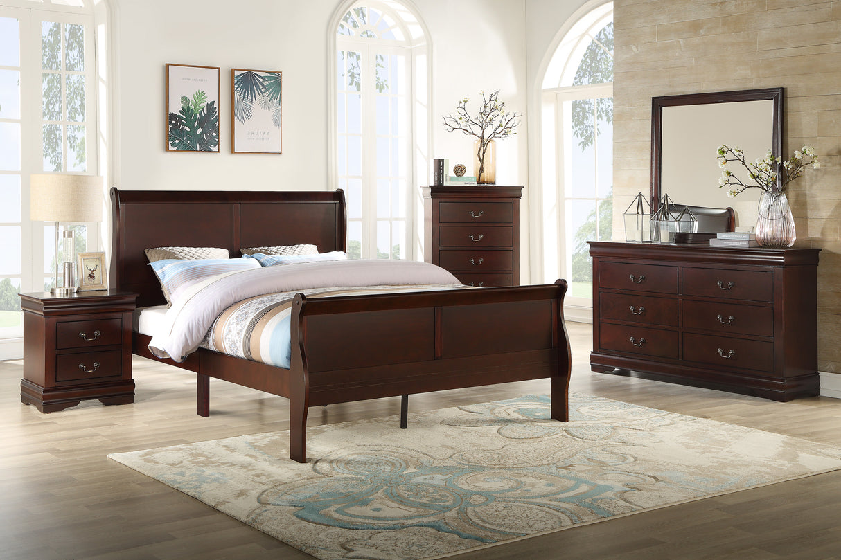 Louis Philip Cherry Bedroom Set Collection