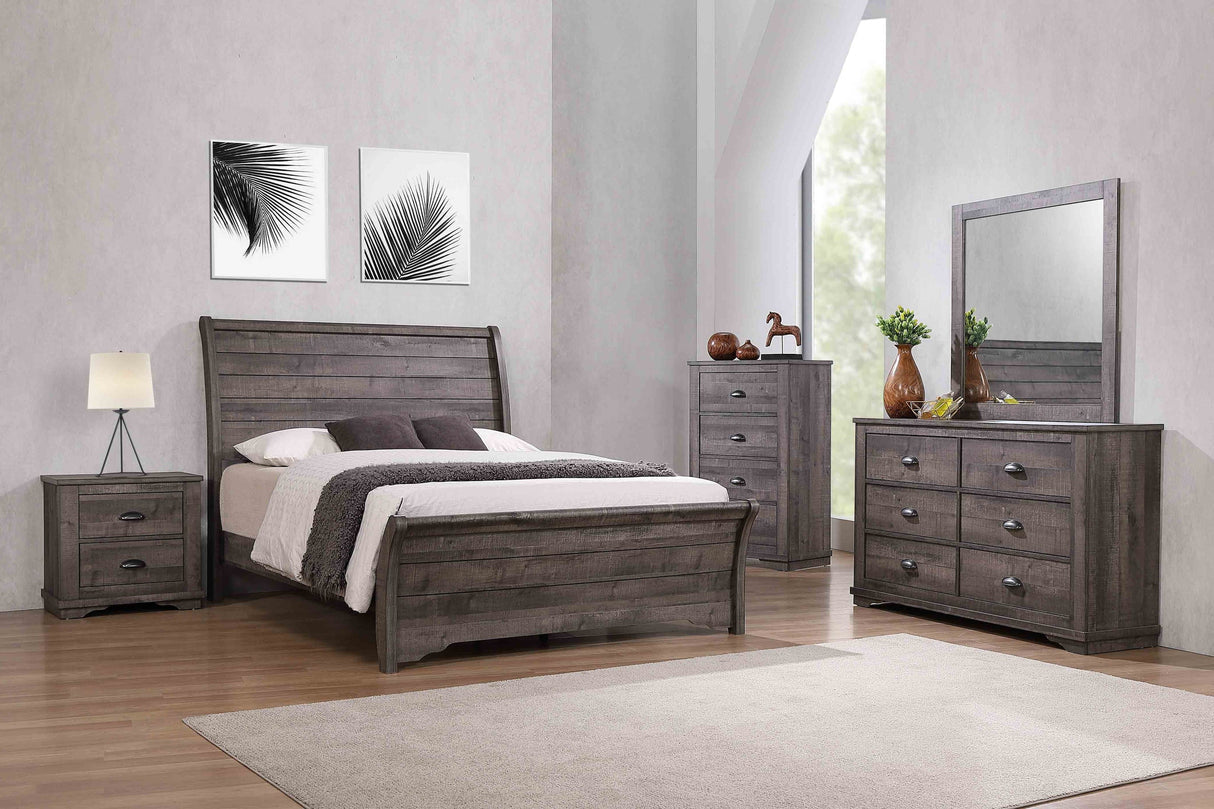 The Ashford Bedroom Set – Weathered Gray Finish