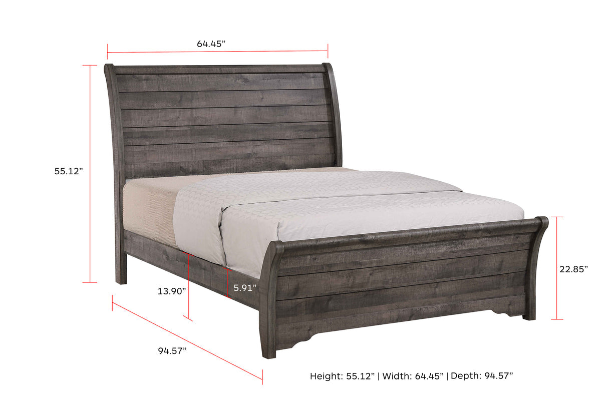 The Ashford Bedroom Set – Weathered Gray Finish