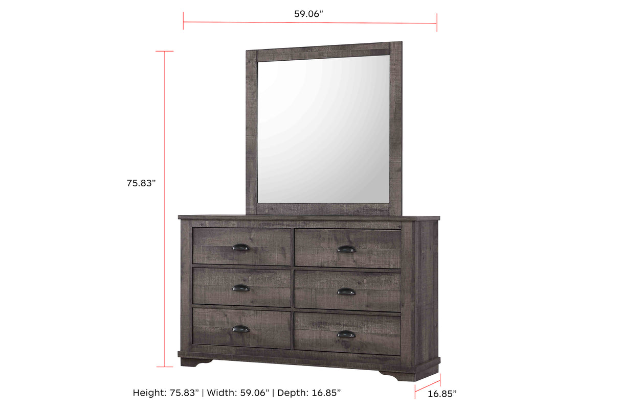 The Ashford Bedroom Set – Weathered Gray Finish