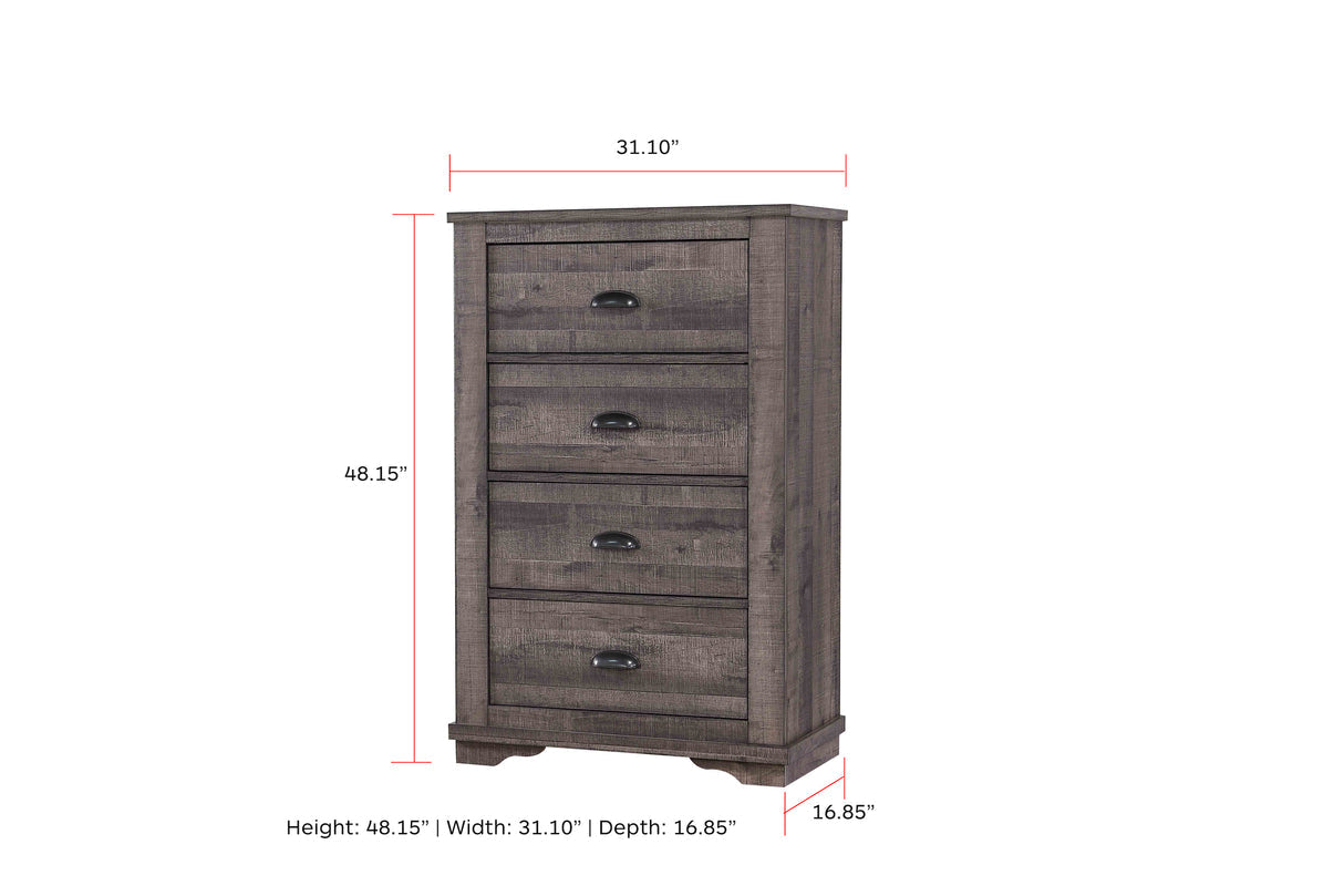 The Ashford Bedroom Set – Weathered Gray Finish