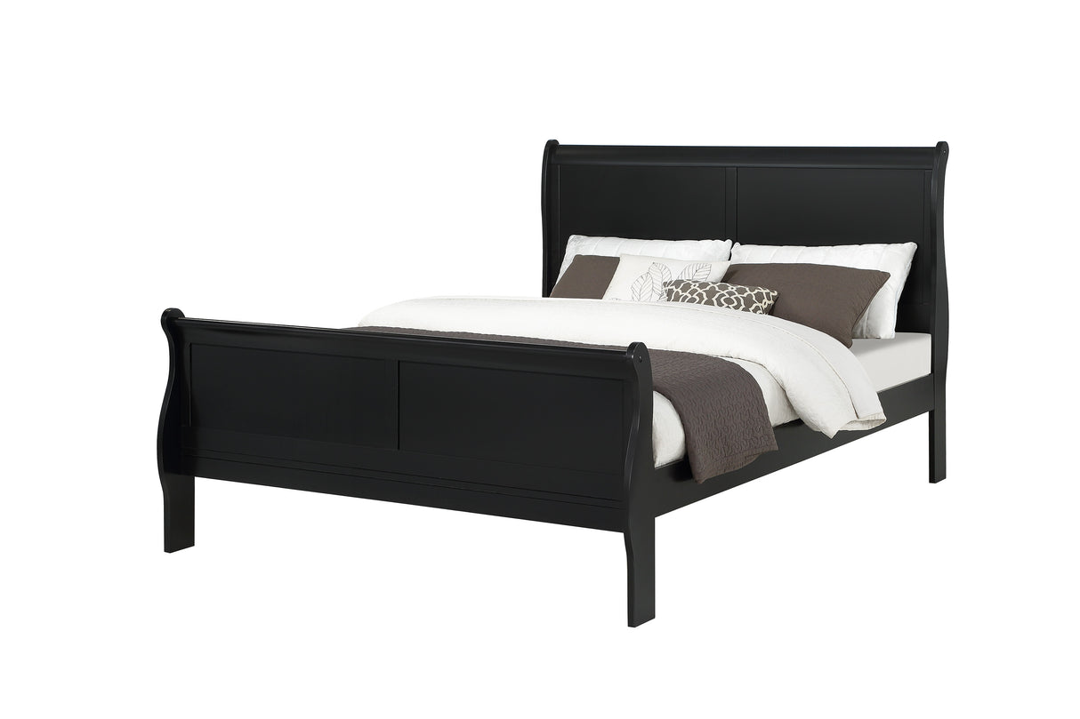 Louis Philip Black Bedroom Set Collection