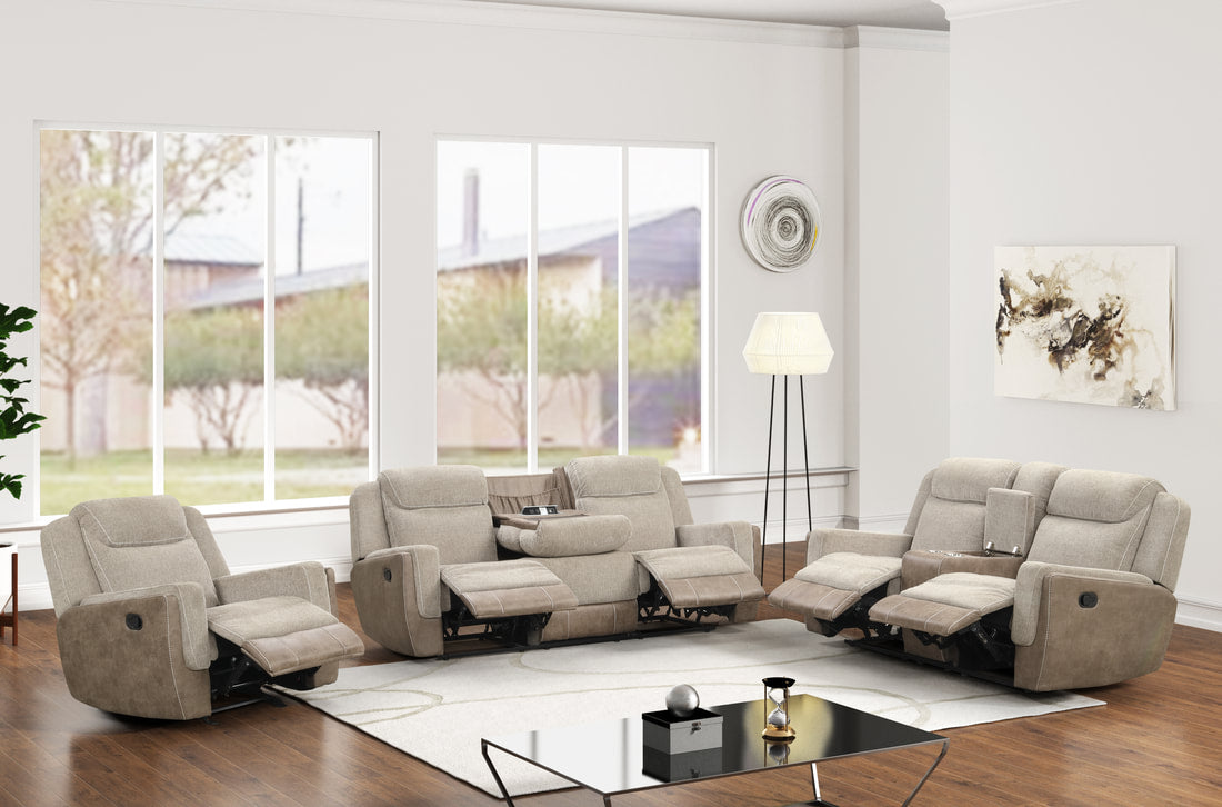 LISA - Brown 3pc Reclining Set