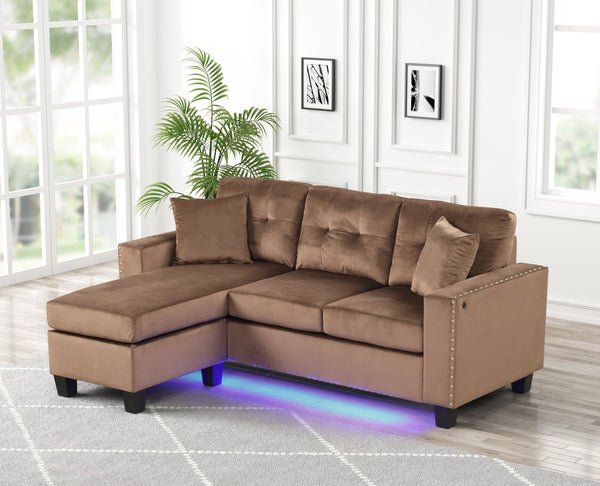 Messi Brown - Reversible Sectional