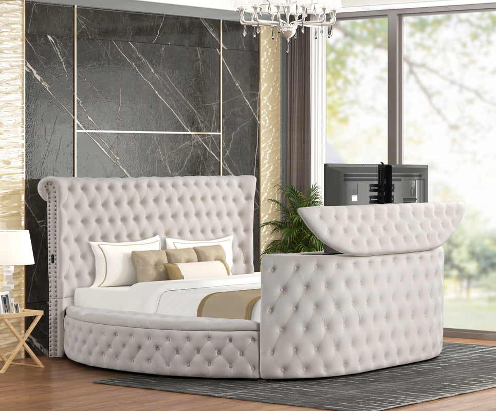 Patron Beige Platform Bed