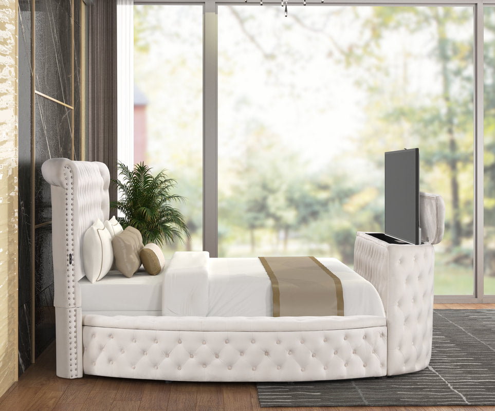 Patron Beige Platform Bed