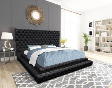 KIKI Black Platform Bed