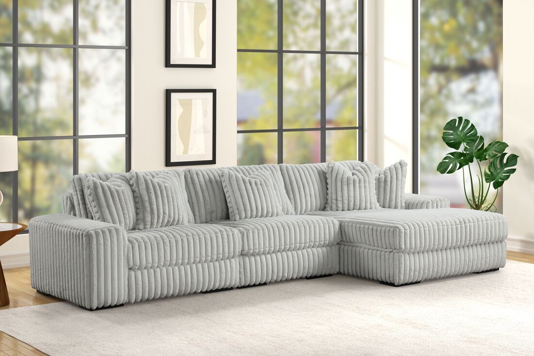 Sunday Gray 3PC Sectional