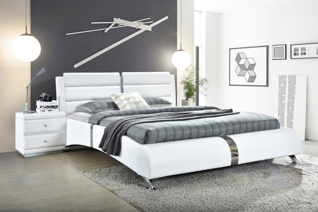 Vegas Platform Bed - White