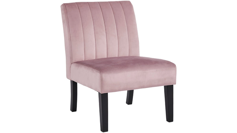 Ashley Pink Velvet Accent Chair