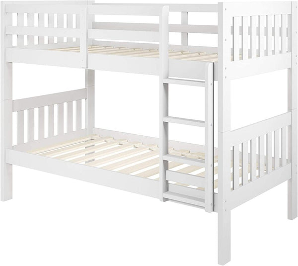 1010 -Twin/Twin White Bunk Bed