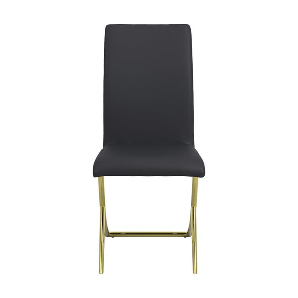 Chanel Upholstered Side Chairs Black