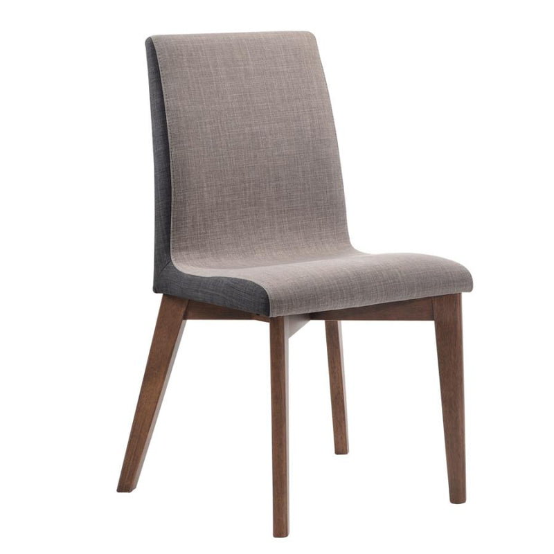 Redbridge Upholstered Side Chairs Grey and Natural Walnut