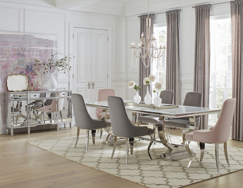 Antoine Upholstered Demi Arm Dining Chairs