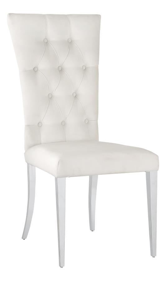 Kerwin Tufted Upholstered White Side Chair