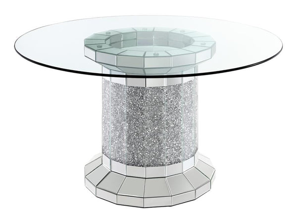 Glass Dining Set Clear and Crystal