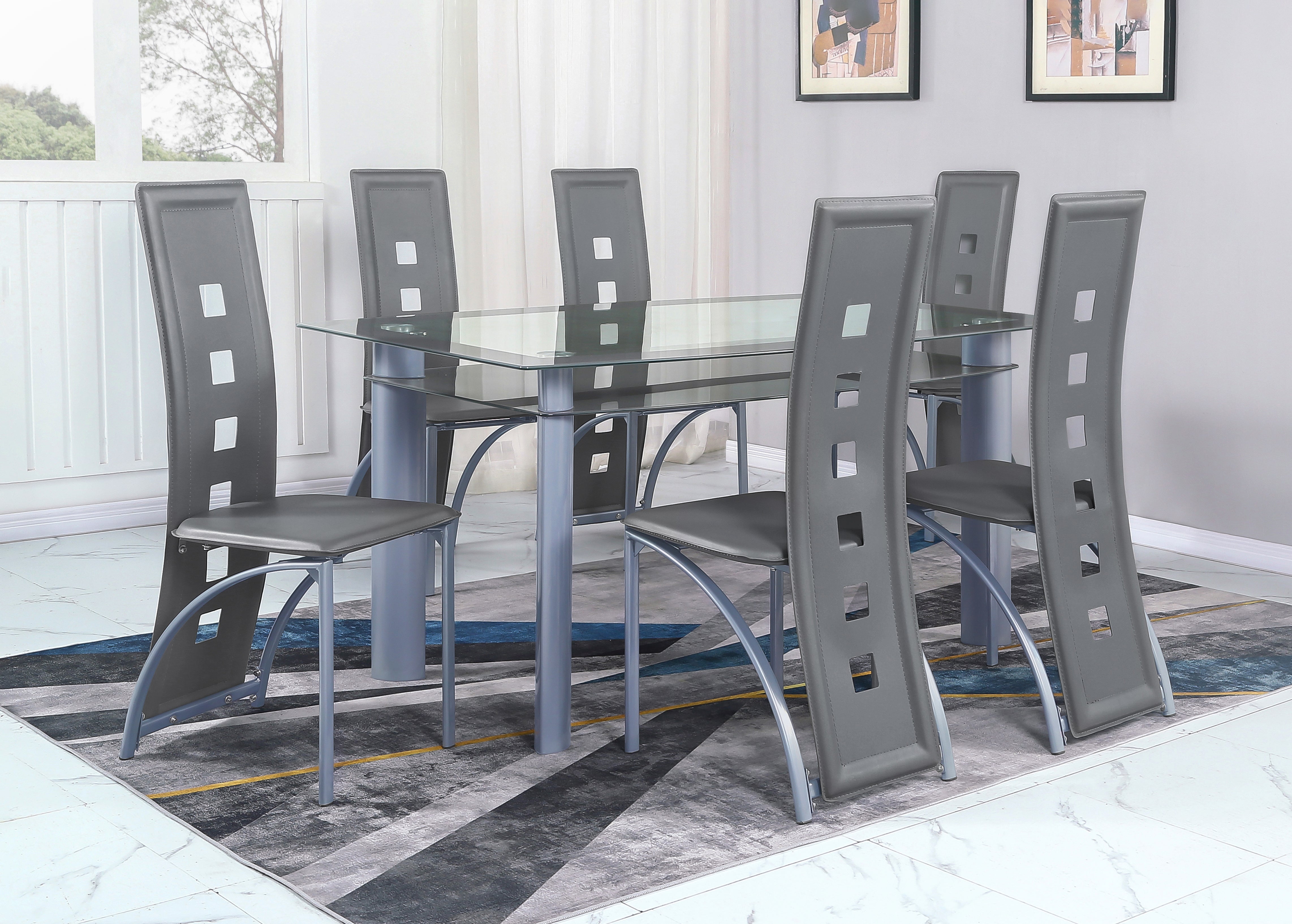 5 - PCS ECHO GREY DINING TABLE SET