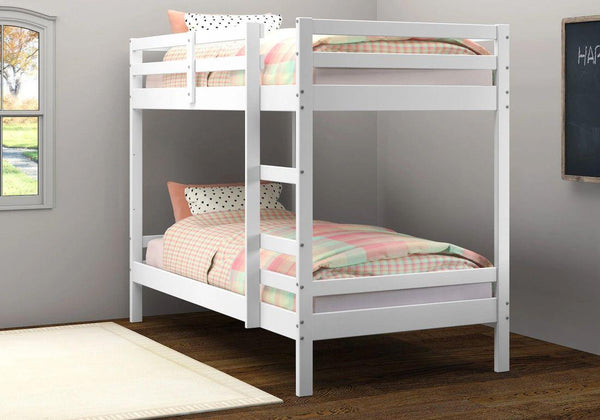 Twin-Over-Twin White Bunk Bed