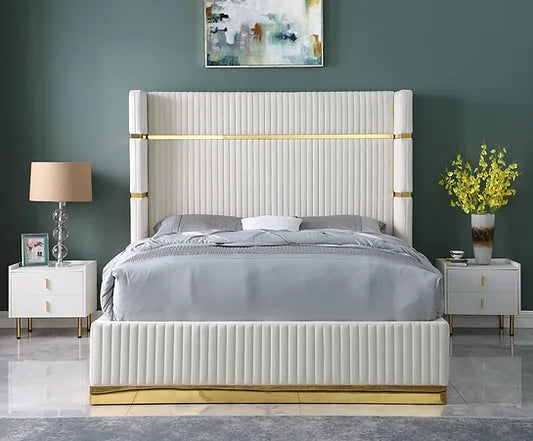Aspen Cream Platform Bed