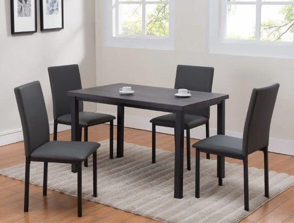 Orlo Charcoal Gray 5-Piece Table Height Dinette Set