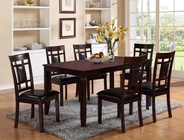Paige Espresso Table Height 7-Piece Dining Set