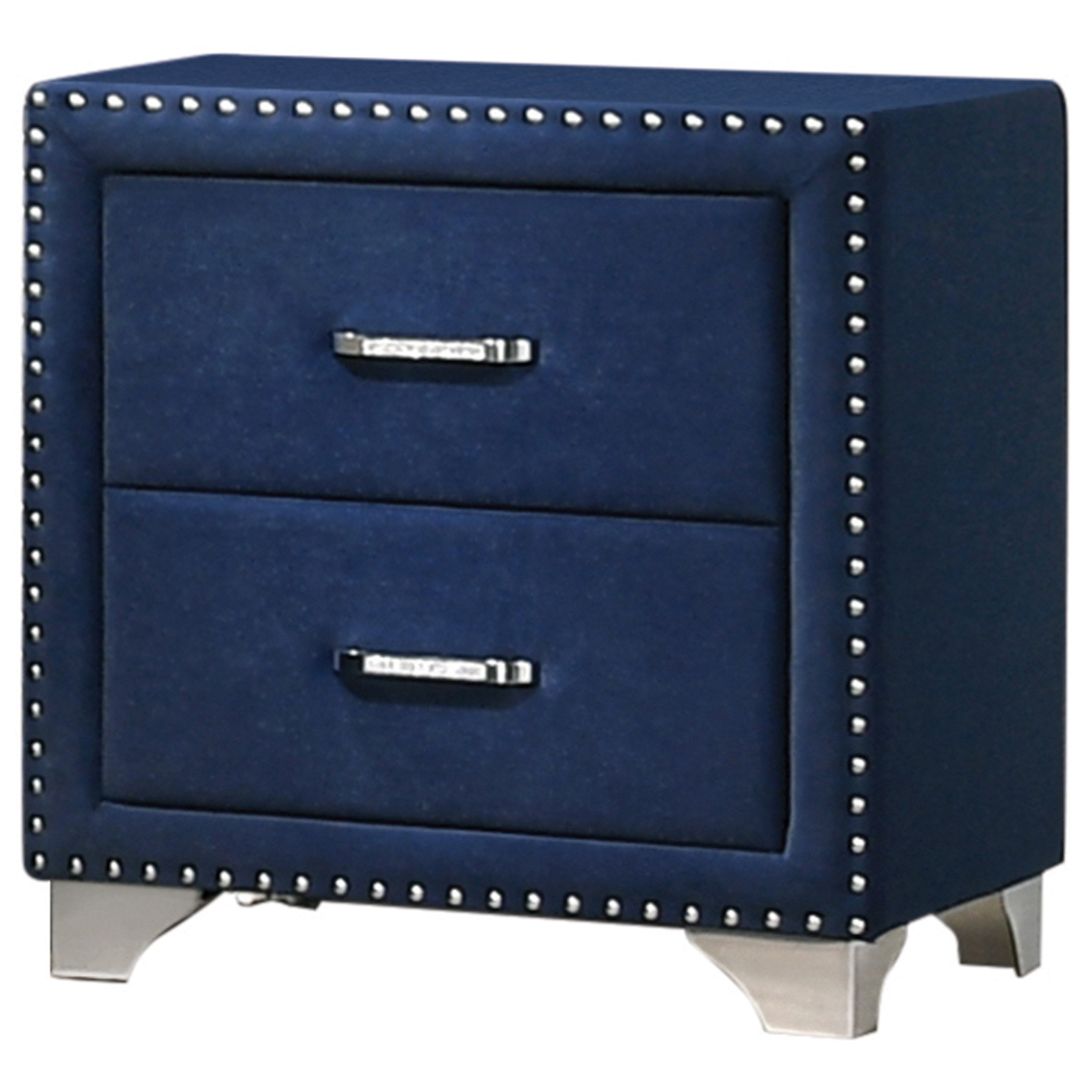 Melody Pacific Blue Velvet Upholstered Bedroom Set