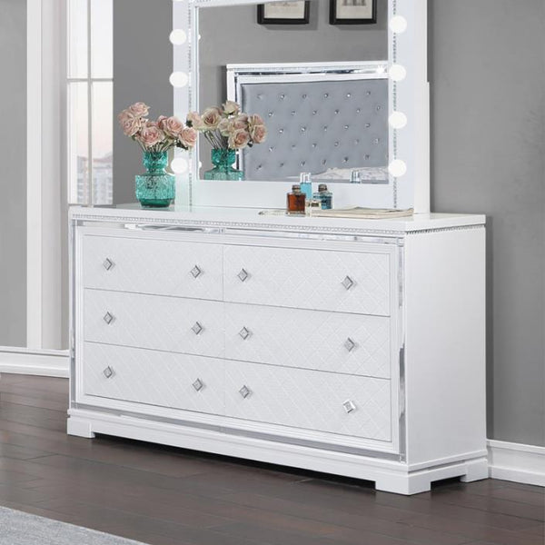 angel line lauren 6 drawer dresser white Angel Line Lauren 6-Drawer Dresser, White