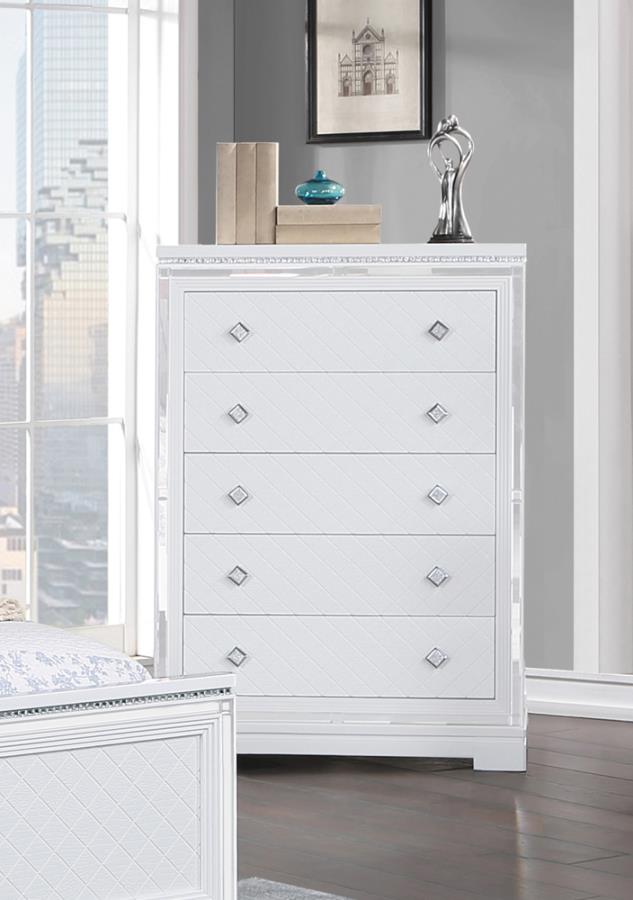 Eleanor 5-drawer Chest White