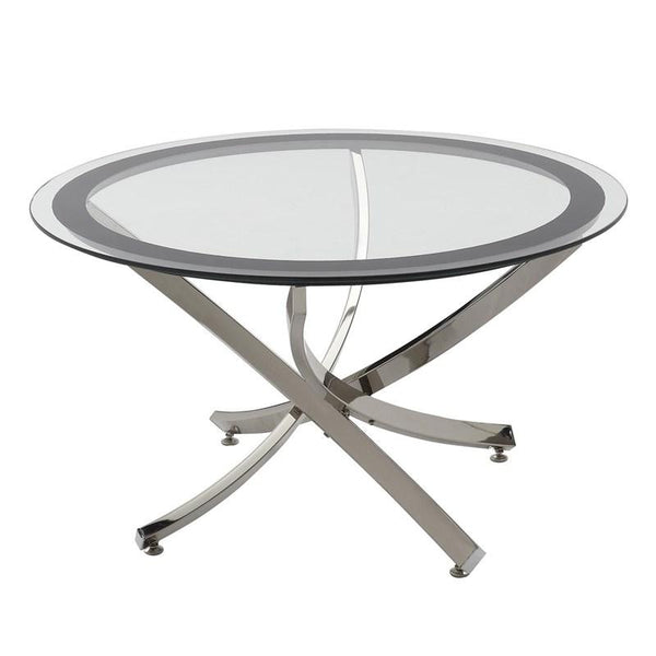 Round Coffee Table With Black Stripe