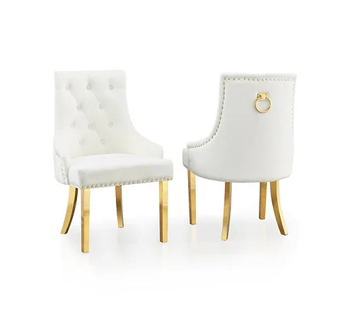 Havana Cream Gold Dining Chairs