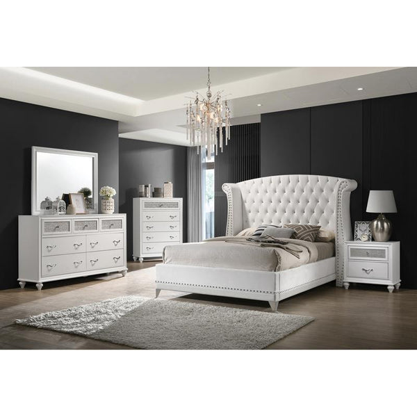 Barzini Upholstered Tufted Bedroom Set Collection Queen Size