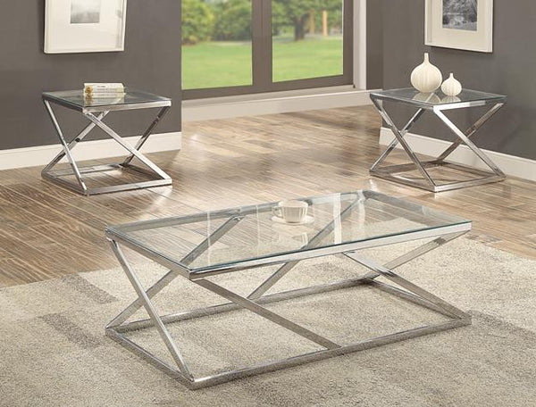 Chase Glass Top End Table