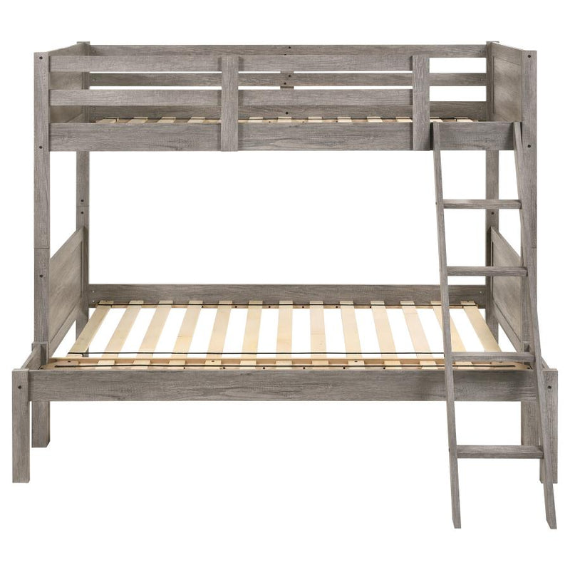 Ryder Twin Full over Bunk Bed Weathered Taupe