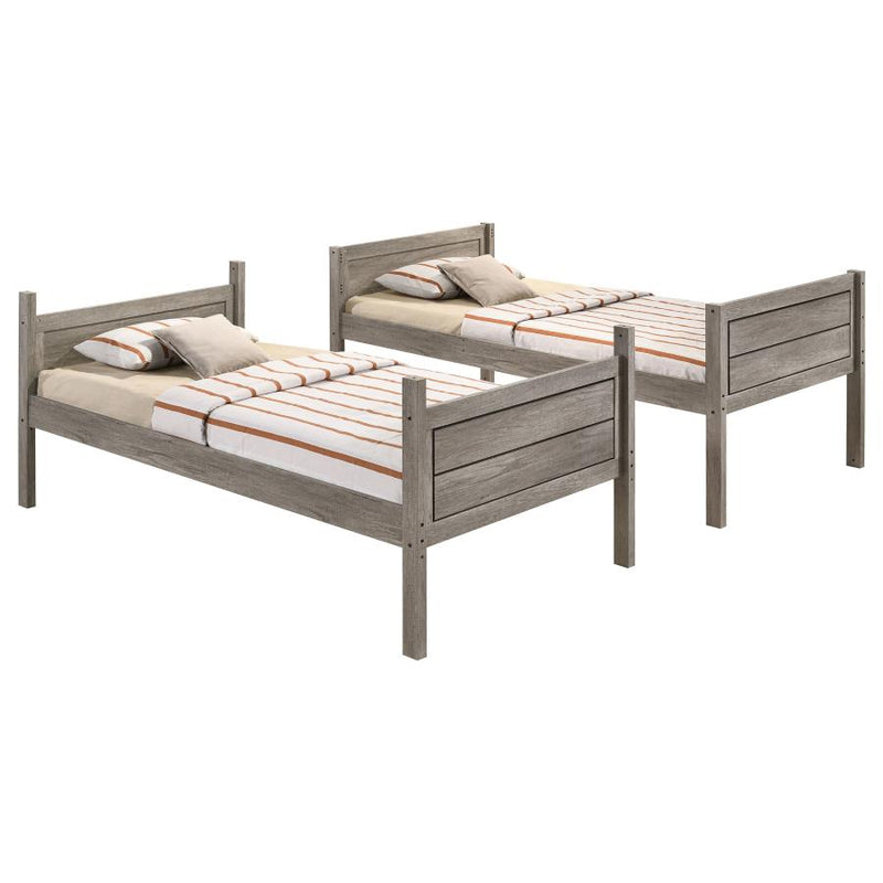 Ryder Twin Full over Bunk Bed Weathered Taupe