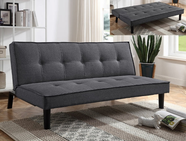 Blair Gray Adjustable Sleeper Sofa Futon