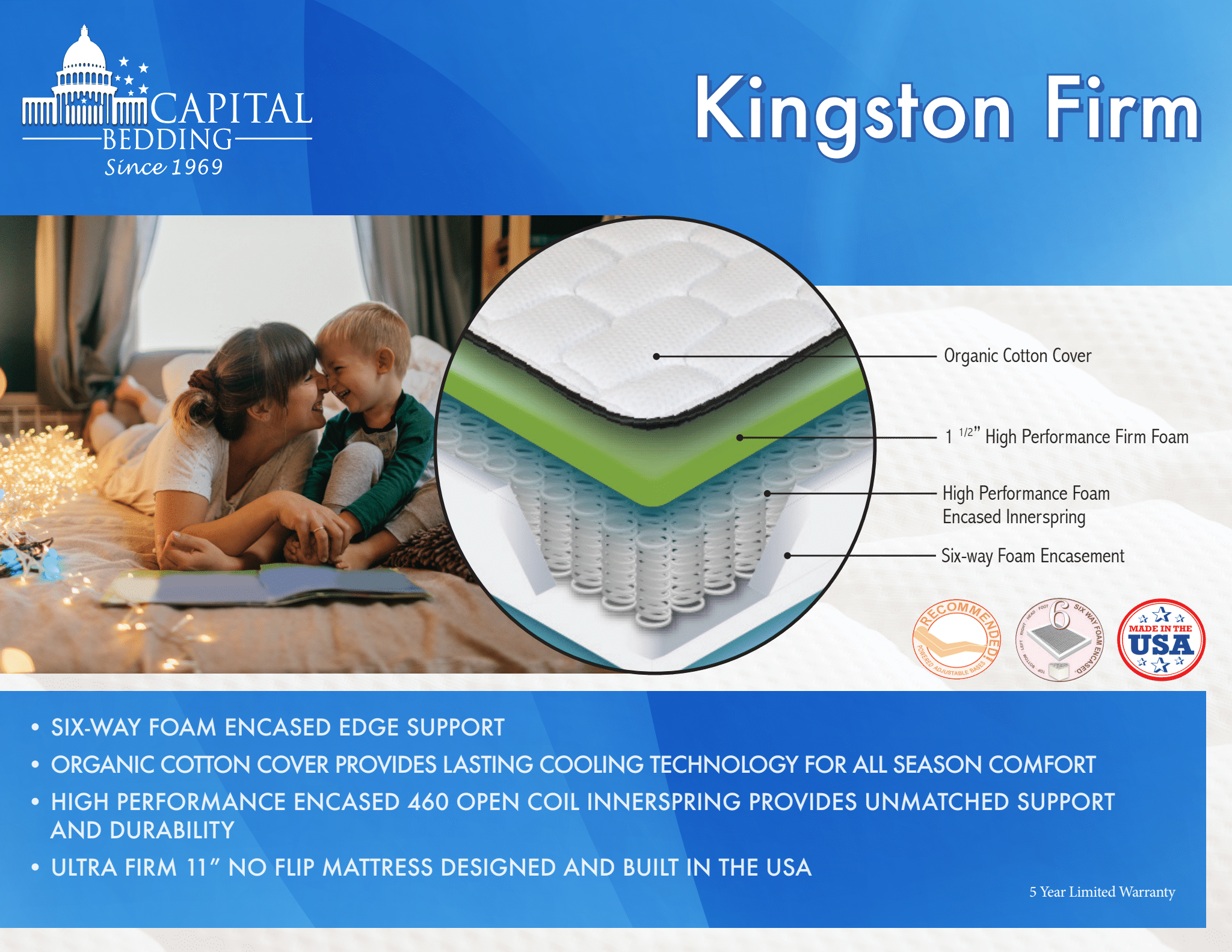 Kingston Firm King 6/6 One Sided Mattress