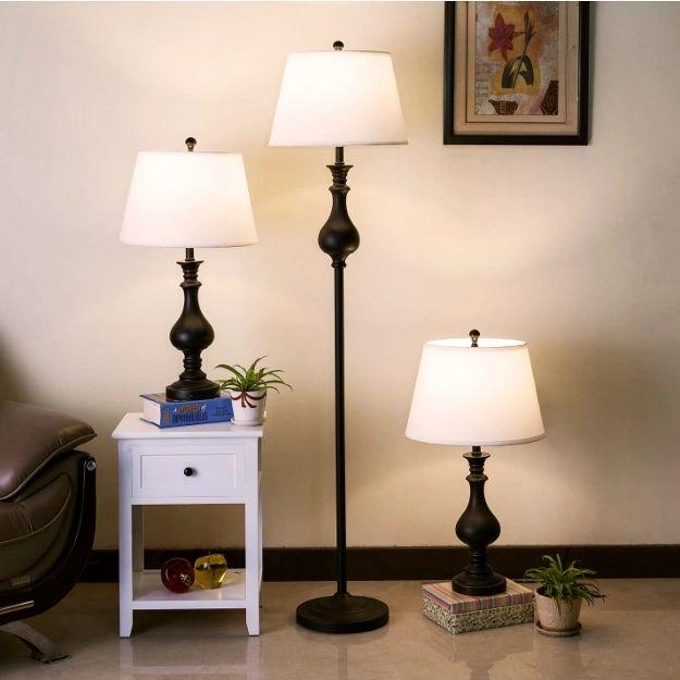 Daya Black Lamp Set