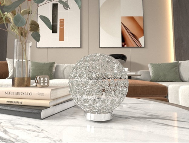 CRYSTAL GLOBE TABLE LAMP