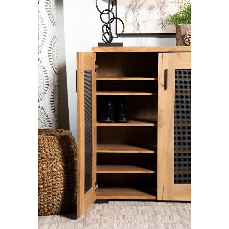 Oak Shoe Storage Cabinet