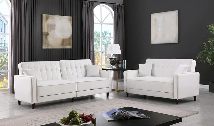 Cozy (Cream) Sofa & Loveseat