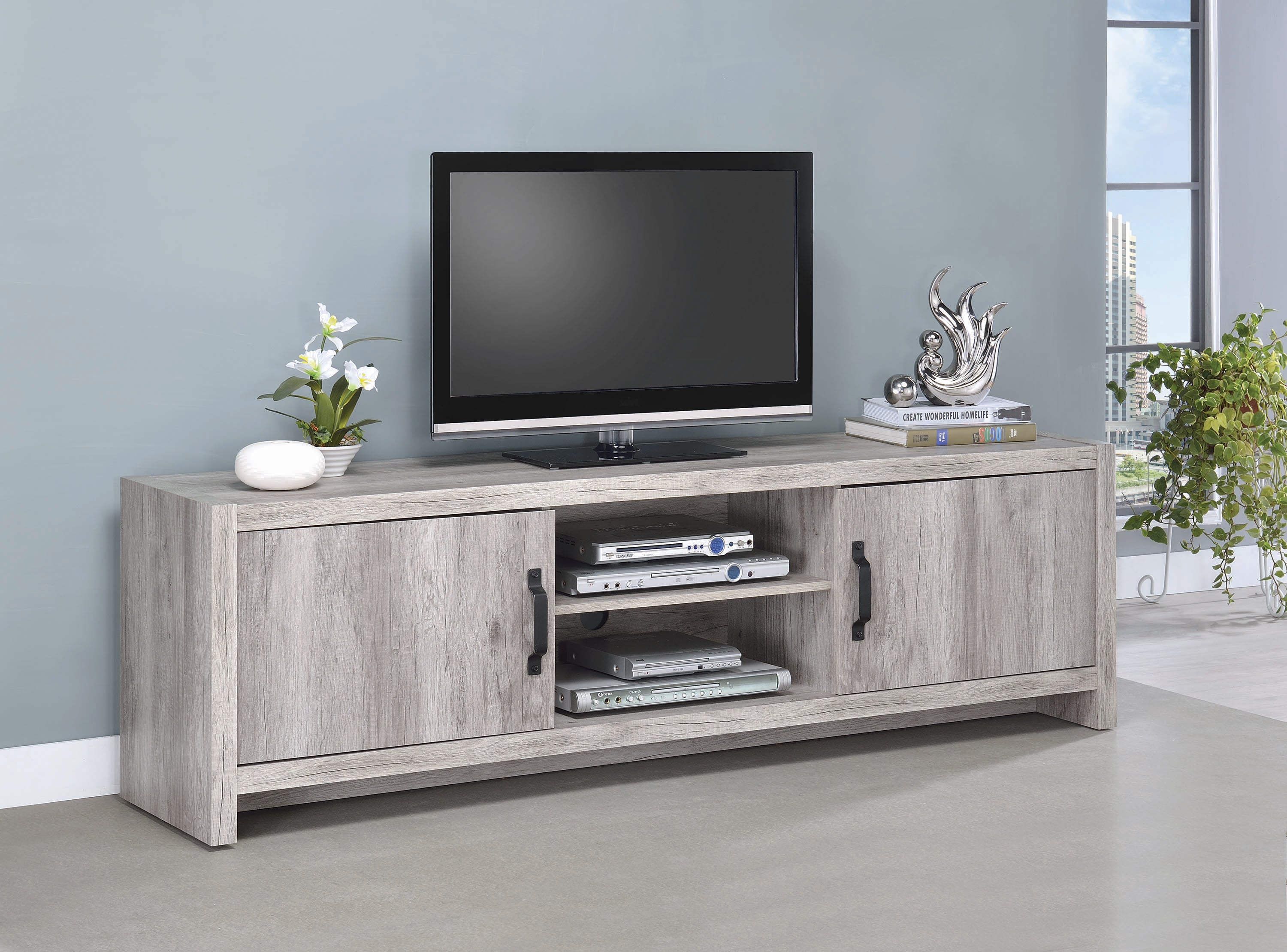 Gray TV Stand