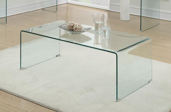 Rectangular Coffee&End Table Set Clear