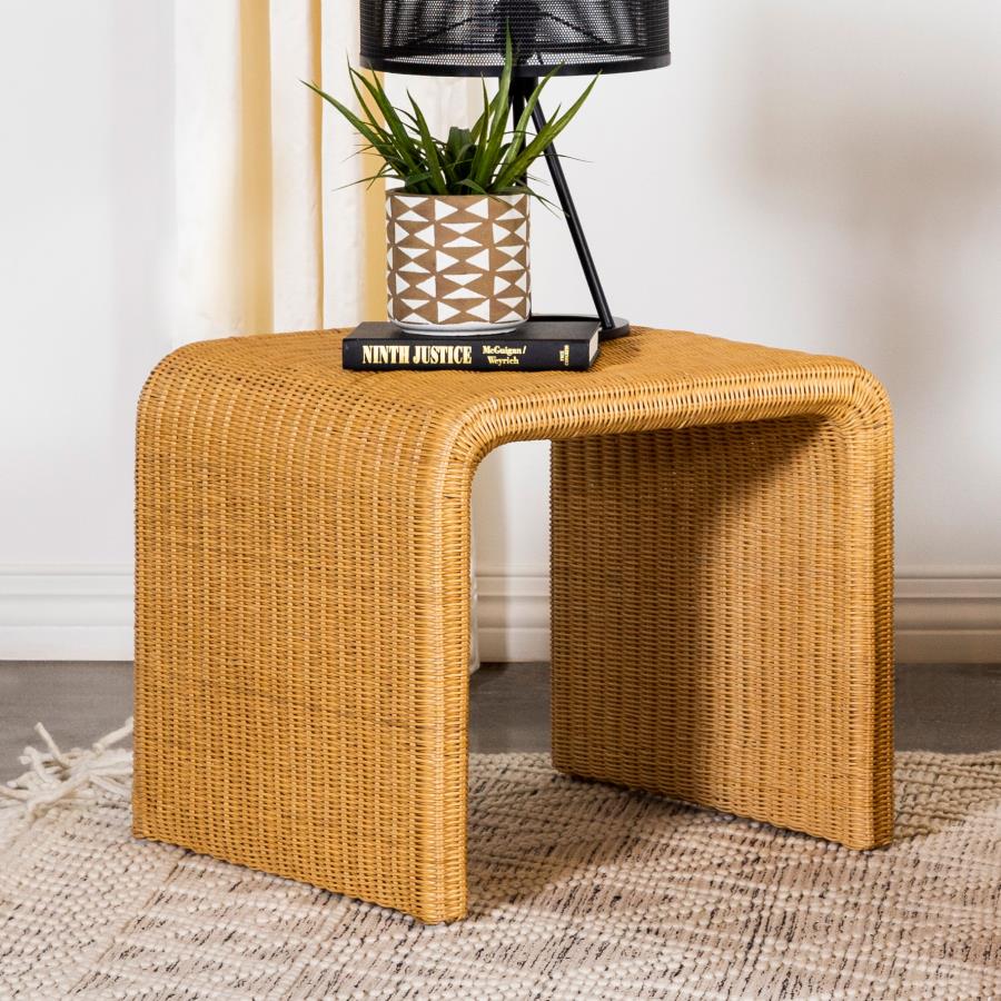 Juanita Square Rattan Coffee & End Table Natural